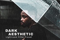 Vintage Lightroom preset filter, travel blogger & influencer dark aesthetic add-on for desktop and mobile