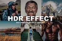 HDR Instagram mobile preset, blogger & influencer easy overlay add-on