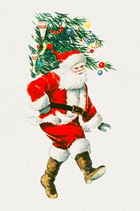 Dancing Santa Claus sticker illustration