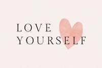 Self love motivation design element illustration
