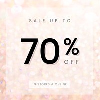 Sale up to 70% off badge psd template