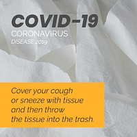 Coronavirus prevention social template mockup