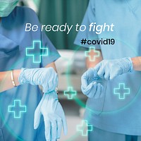 Be ready to fight COVID-19 medical social banner