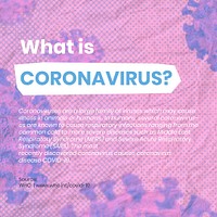 What is coronavirus social template