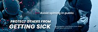 Protect others from getting sick during coronavirus pandemic template mockup