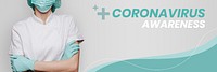 Coronavirus awareness to support medical professionals template