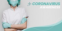 Coronavirus awareness to support medical professionals template