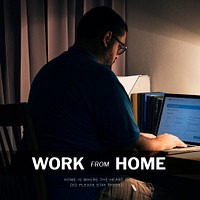 Man working from home during the coronavirus pandemic