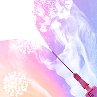 Vaccine against coronavirus background illustration
