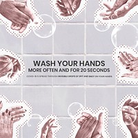 Wash your hands to prevent Covid-19. This image is part our collaboration with the Behavioural Sciences team at Hill+Knowlton Strategies to reveal which Covid-19 messages resonate best with the public. Learn more about this collection here: <a href="http://rawpixel.com/coronavirus">rawpixel.com/coronavirus</a>