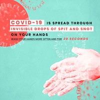 Wash your hands to prevent the spread. This image is part our collaboration with the Behavioural Sciences team at Hill+Knowlton Strategies to reveal which Covid-19 messages resonate best with the public. Learn more about this collection here: <a href="http://rawpixel.com/coronavirus">rawpixel.com/coronavirus</a>