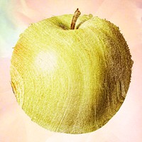 Hand drawn green apple design element