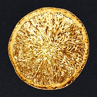 Gold tangerine orange sticker design element