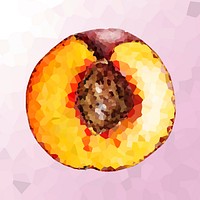 Peach crystallized style illustration