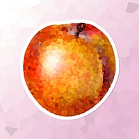 Plum crystallized style sticker illustration