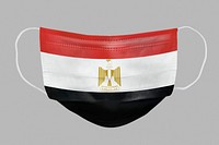 Egyptian flag pattern on a face mask mockup