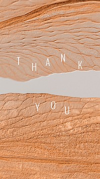 Thank you on a copper leaf background design resource 