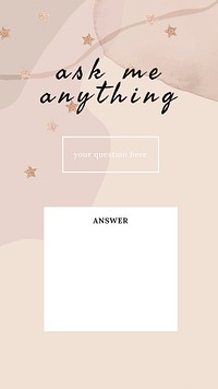 Ask me anything social media story template