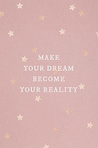 Make your dream become your reality quote social media template