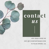 Company contact banner template minimalist design psd