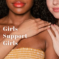 Girls support girls social template 