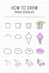 How to draw magic doodles tutorial  vector