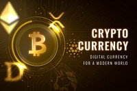 Cryptocurrency finance template psd open-source blockchain blog banner