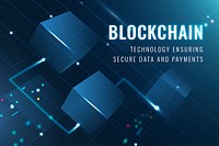 Blockchain technology security template psd data and payment securing blog banner