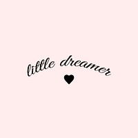 Little dreamer logo template on pink