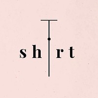 T-shirt brand template design psd on pink