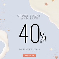 Save 40% off banner template psd