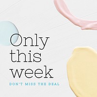 Only this week deal banner template psd