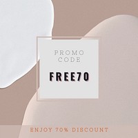 Promo code template collection psd