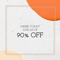 Save 90% off template banner psd