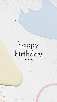 Memphis happy birthday psd colorful pastel social banner