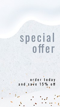 Special offer psd 15% off social banner template 