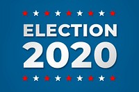 Election 2020 text psd typography word