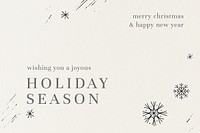 Holiday season greetings psd snowflakes pattern