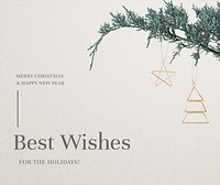 Best wishes psd Christmas background
