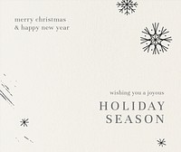 Holiday season greetings psd snowflakes pattern