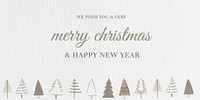 Season&#39;s greetings psd banner Merry Christmas &amp; happy new year