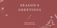 Season&#39;s greetings card psd Christmas background