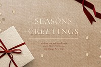 Psd season&rsquo;s greetings Christmas background