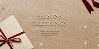 Psd season&rsquo;s greetings Christmas background