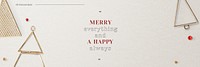 Psd Christmas greeting banner festive background