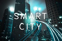 Smart city technology psd editable social media design template