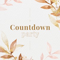 Countdown party editable template psd celebration social media post