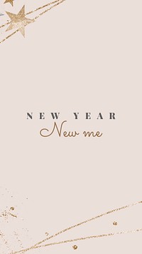 New year new me editable template psd social media story background