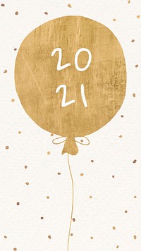 Festive 2021 balloon template psd editable social media story wallpaper