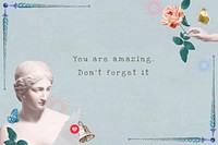 Aesthetic self-love template psd quote social media remix